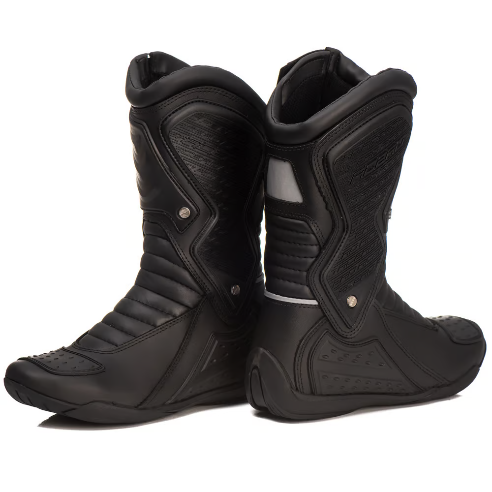 Bota acero botas motociclista couro speed low.